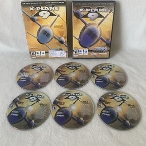 X-Plane 9 (PC, 2008) Flight Simulator 6 Disc Set